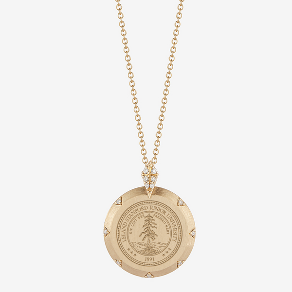 Stanford Crest 7-Point Diamond Pendant
