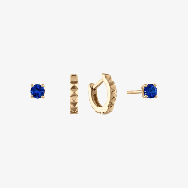 Sapphire Sunburst Earring Bundle
