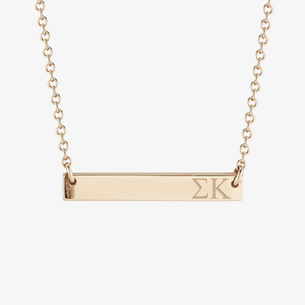 Sigma Kappa Horizontal Bar Necklace