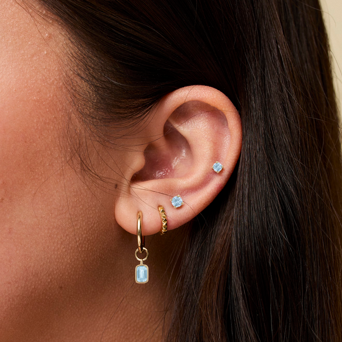 Aquamarine Sunburst Earring Bundle