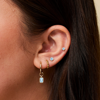 Aquamarine Sunburst Earring Bundle