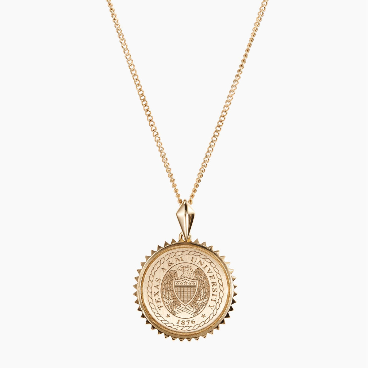 Texas A&M Sunburst Crest Pendant