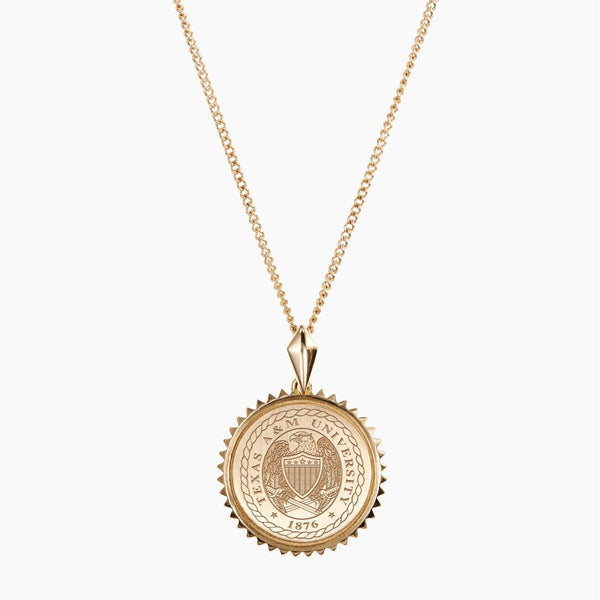 Texas A&M Sunburst Crest Pendant