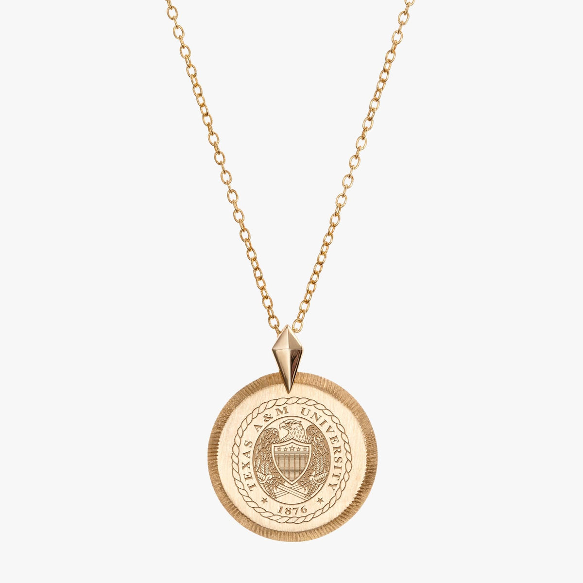 Texas A&M Florentine Crest Pendant Petite