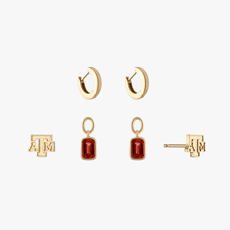 Texas A&M Logo Florentine Earring Bundle