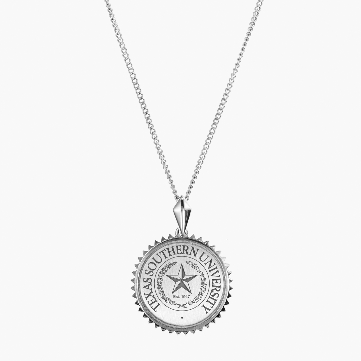 Texas Southern Sunburst Necklace Silver