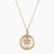 Gold Theta Tau Sunburst Crest Necklace