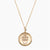 Gold Theta Tau Sunburst Crest Necklace