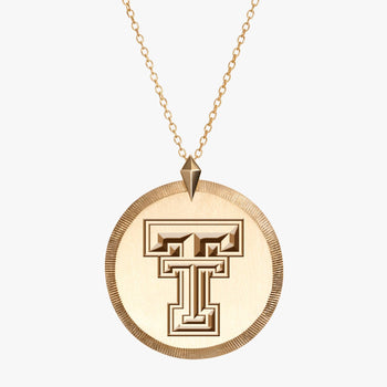 Gold Texas Tech Florentine Necklace