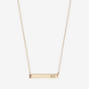 Theta Tau Horizontal Bar Necklace in Cavan Gold and 14K Gold