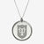 Silver Tulane Florentine Crest Necklace Large