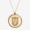 Gold Tulane Florentine Crest Necklace Large