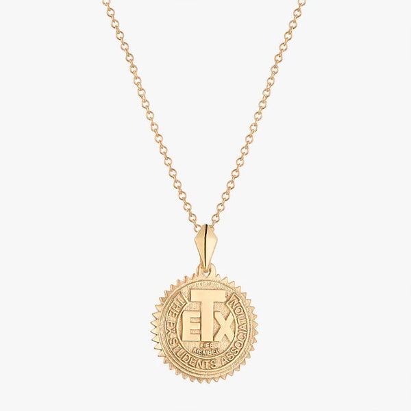 Texas Exes Life Member Sunburst Necklace