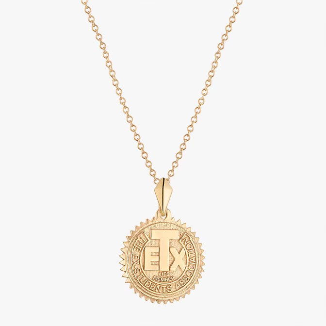 Texas Exes Life Member Sunburst Necklace