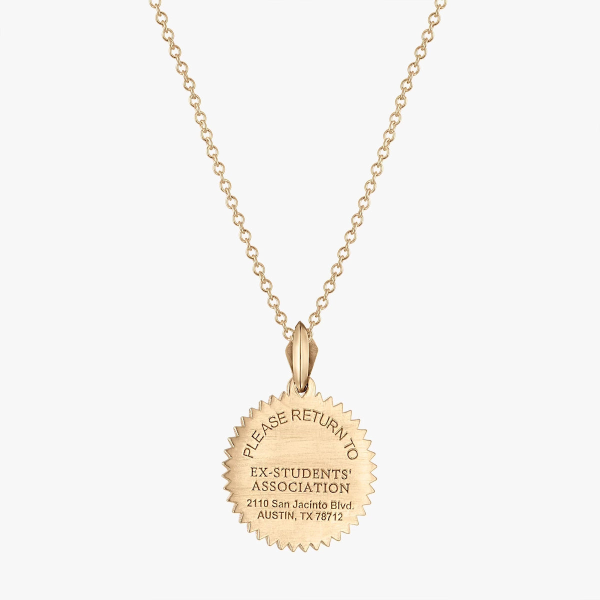 Texas Exes Life Member Sunburst Pendant