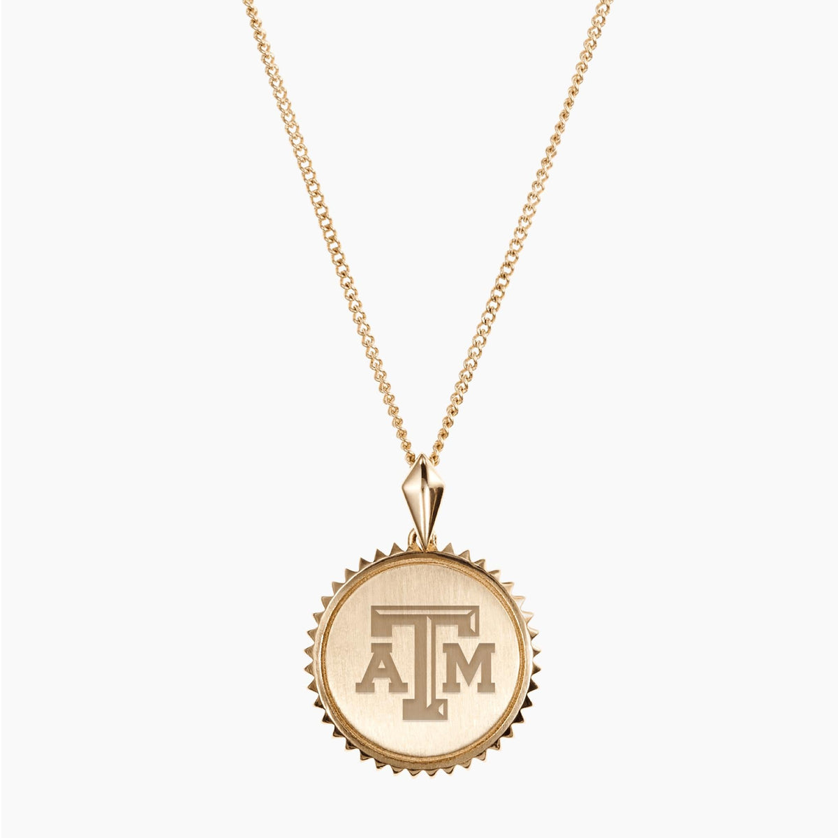 Gold Texas A&M Sunburst Necklace