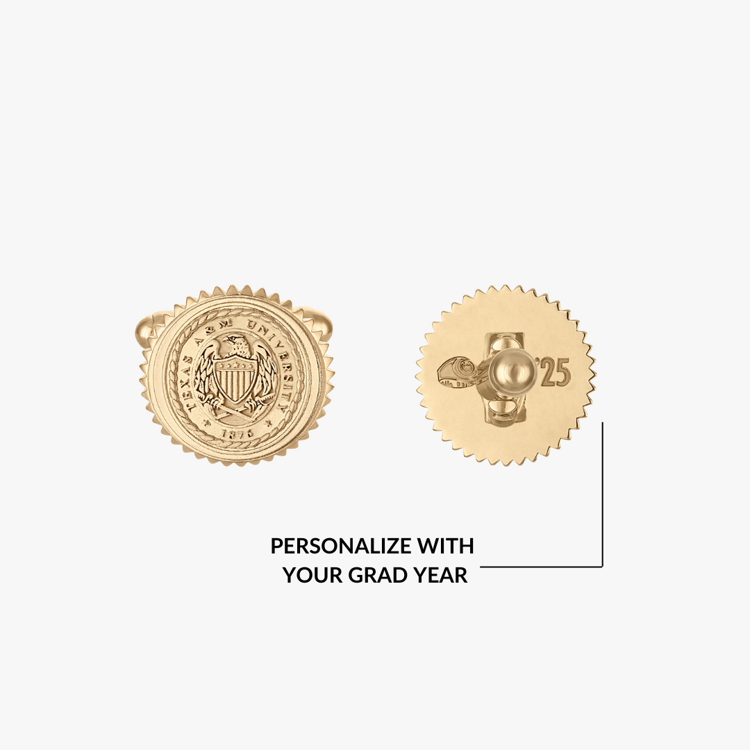 Texas A&M Aggie Ring Crest Cufflinks