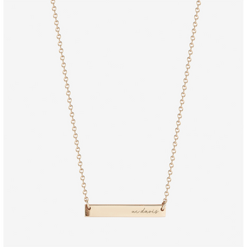 UC Davis Horizontal Bar Necklace