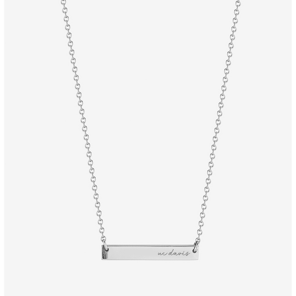 UC Davis Horizontal Bar Necklace