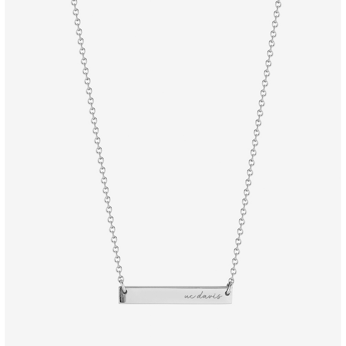 UC Davis Horizontal Bar Necklace