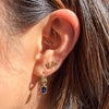 UCLA Logo Florentine Earring Bundle shown on figure in gold