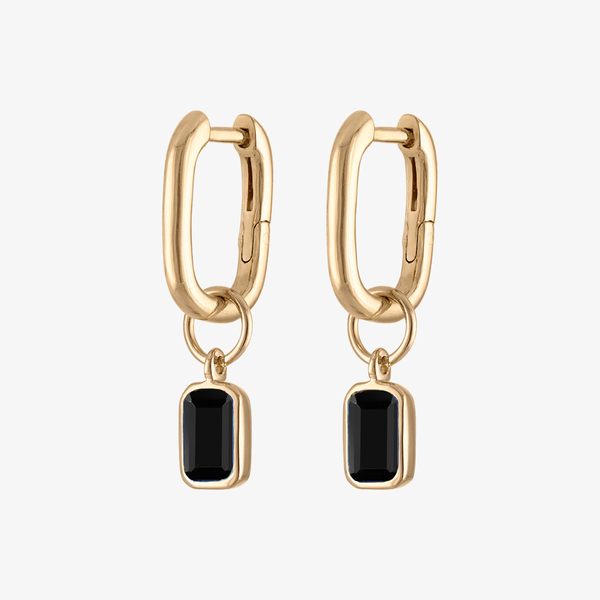 Black Onyx Mini U Earring Bundle