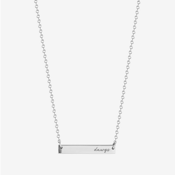 UGA Dawgs Horizontal Bar Necklace