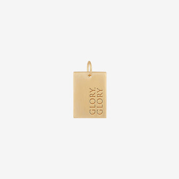 UGA Glory Glory Rectangle Pendant