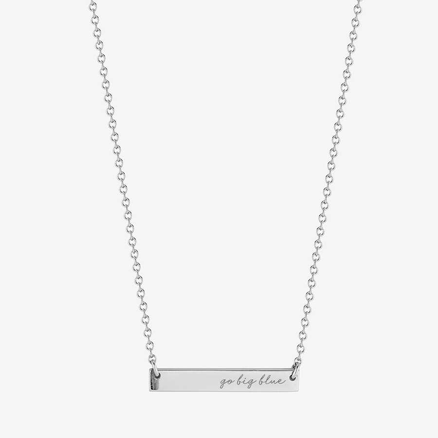 Kentucky Go Big Blue Horizontal Bar Necklace