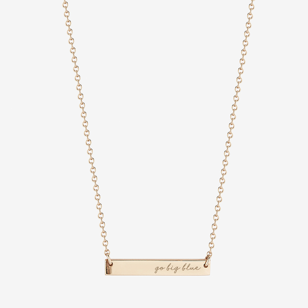 Kentucky Go Big Blue Horizontal Bar Necklace