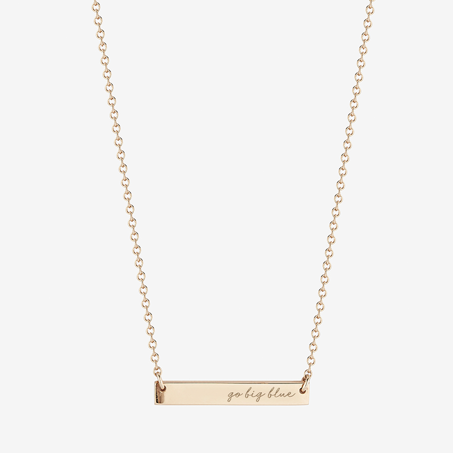 Kentucky Go Big Blue Horizontal Bar Necklace