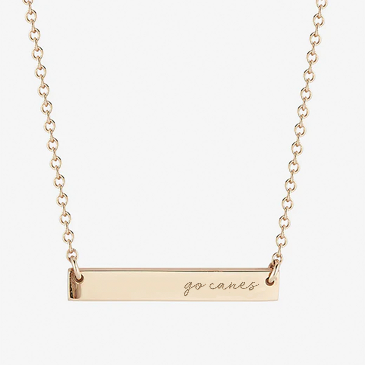 UMiami Go Canes Horizontal Bar Necklace