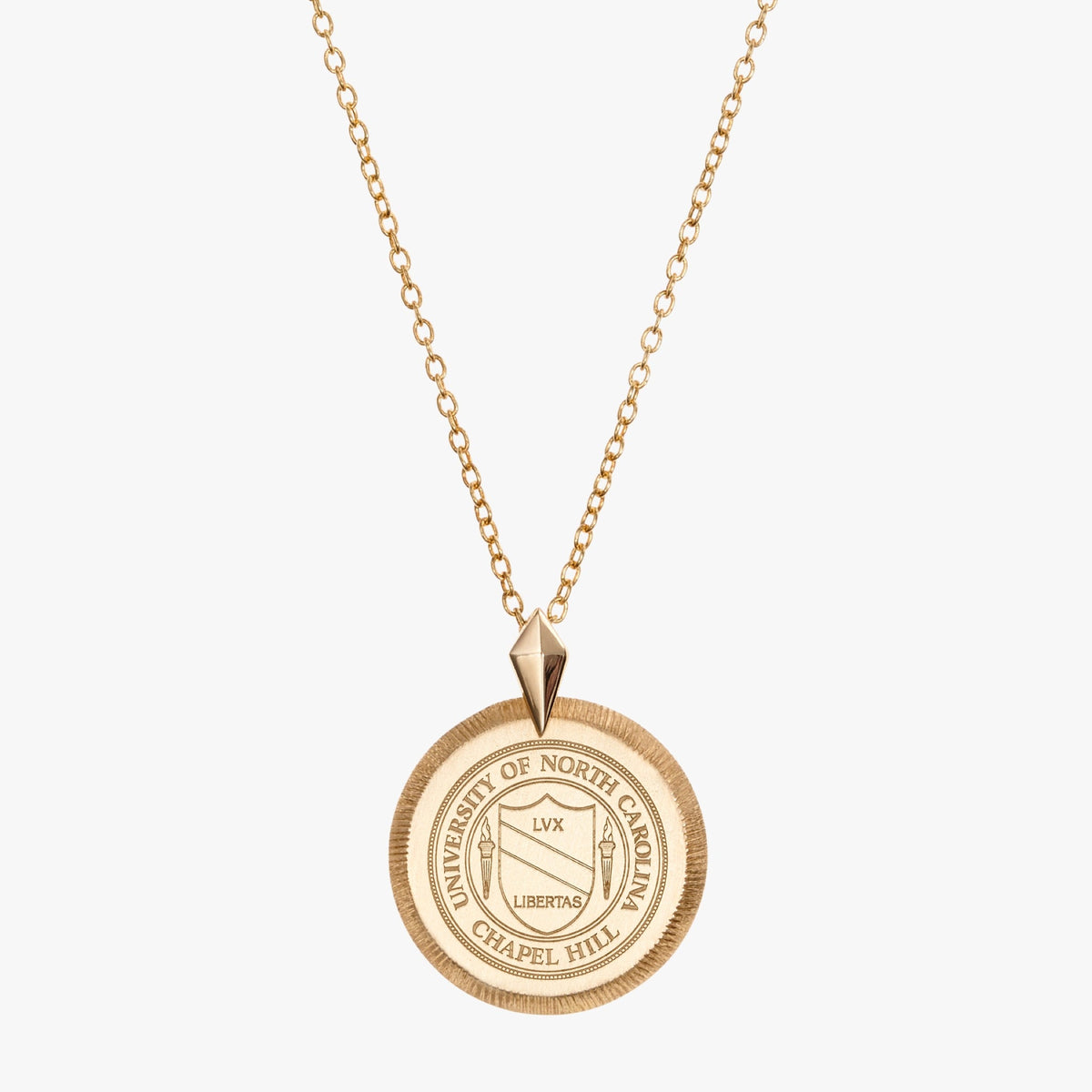 Gold Florentine Crest Necklace Petite