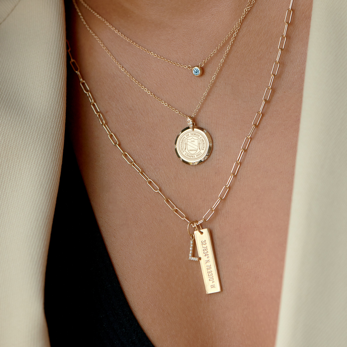 UNC 7-Point Diamond Pendant