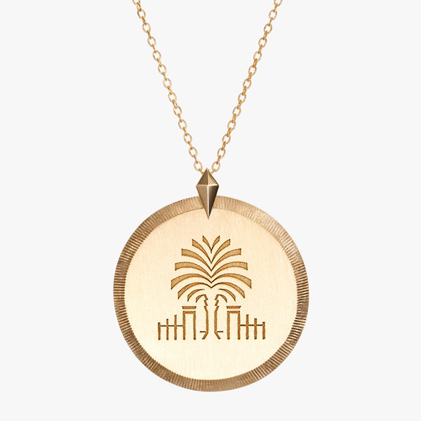 South Carolina Palm Florentine Pendant