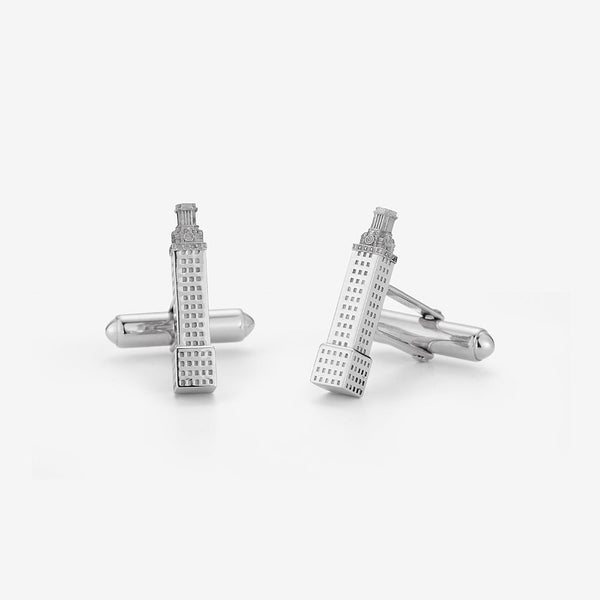 UT Tower Silver Cufflinks