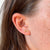 U Miami U Letter Stud shown on figure in gold