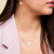 Houston Cougars Bar Necklace shown on figure in gold