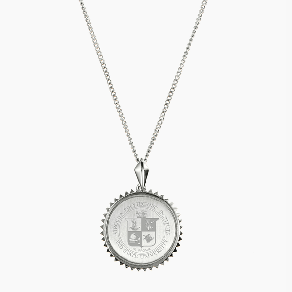 Virginia Tech Sunburst Necklace with Cable Chain