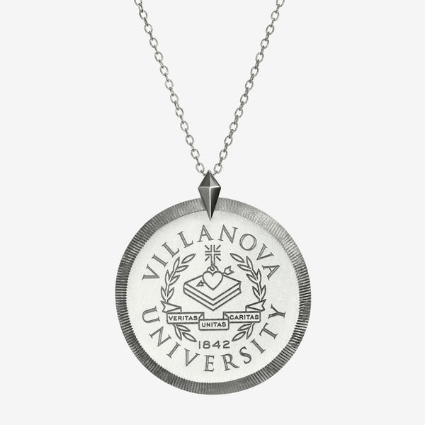 Silver Villanova Florentine Crest Necklace Large