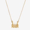 Gold Villanova Church Architecture Necklace