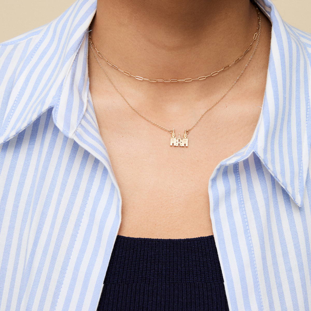 Villanova Church Necklace On Figure