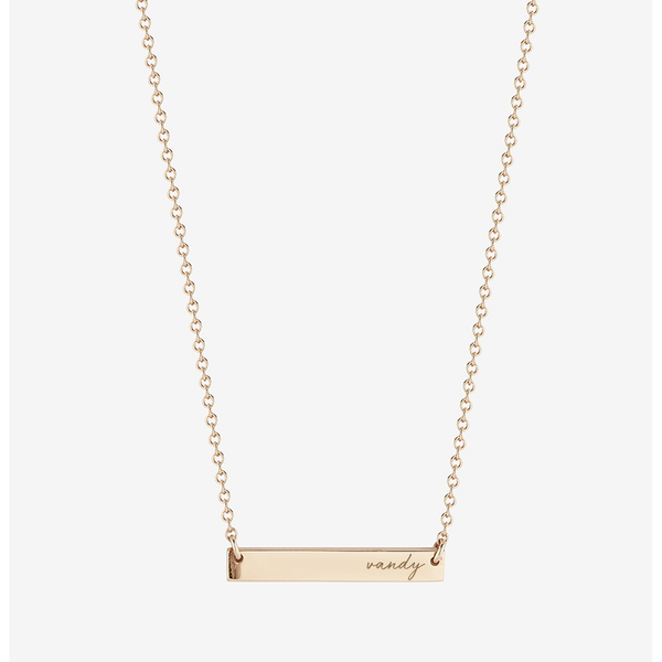 Vanderbilt Vandy Horizontal Bar Necklace