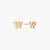 Washington W Stud Earring