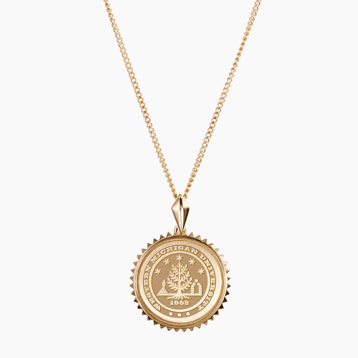 Western Michigan Sunburst Pendant