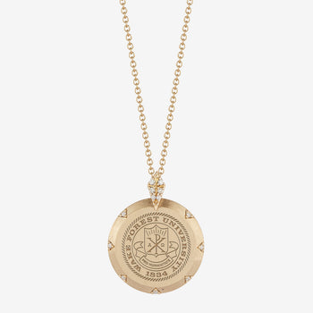 Wake Forest Seal 7-Point Diamond Pendant