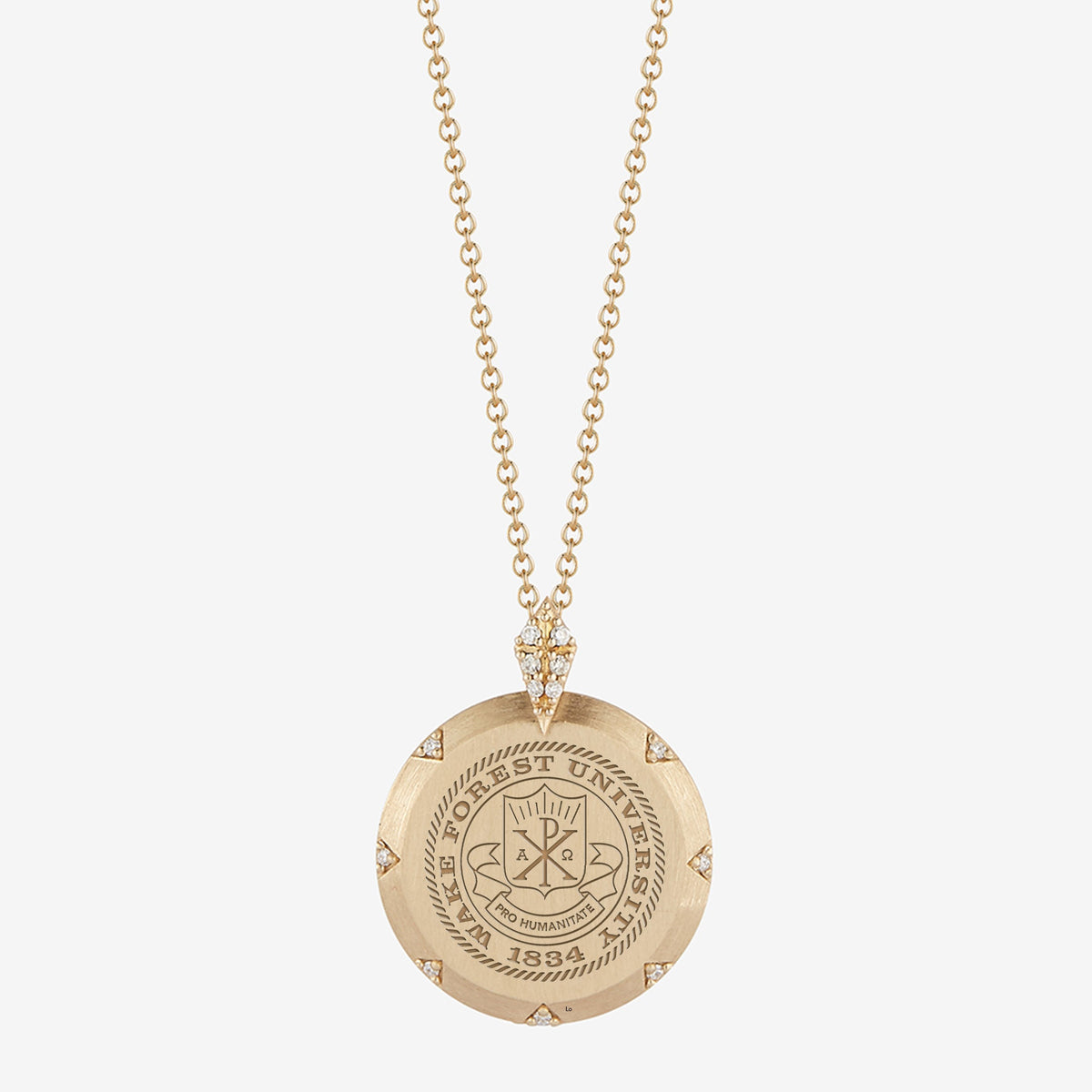 Wake Forest Seal 7-Point Diamond Pendant