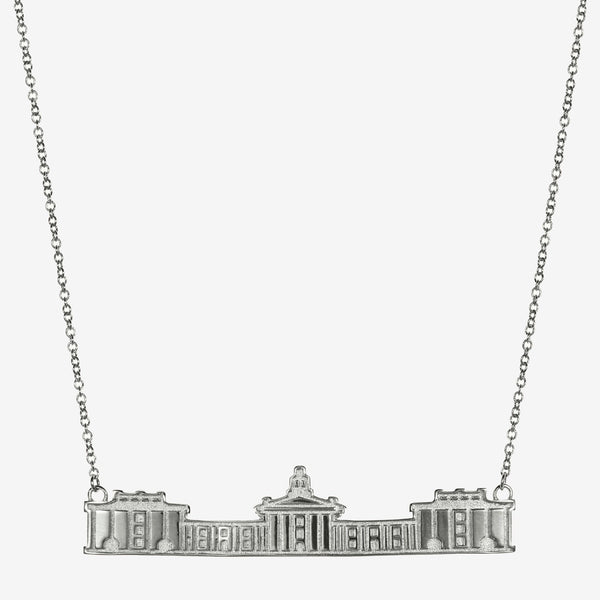 Silver Washington & Lee Colonnade Architecture Necklace