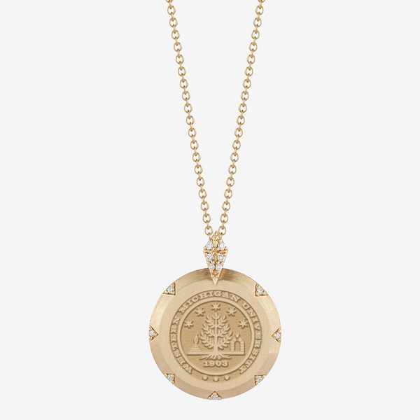 Western Michigan 7-Point Diamond Pendant