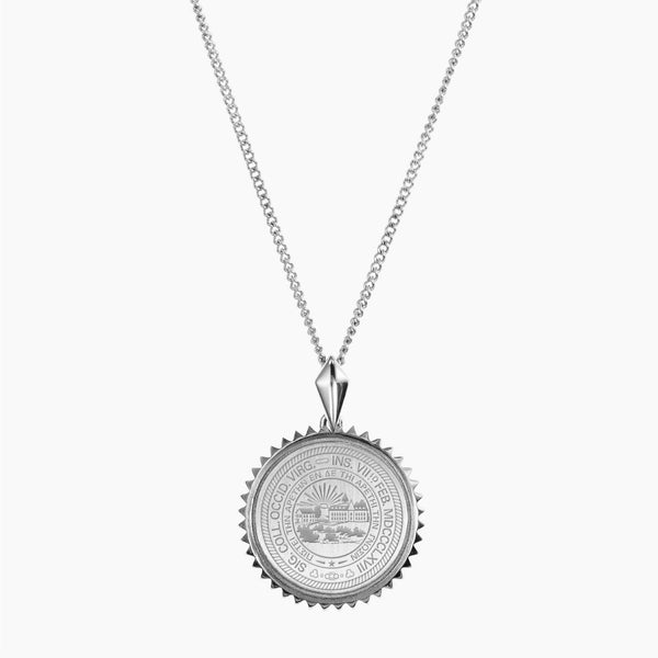 West Virginia Sunburst Necklace Sterling Silver